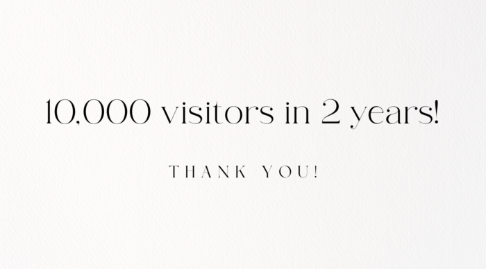 Banner celebrating 10,000 visitors